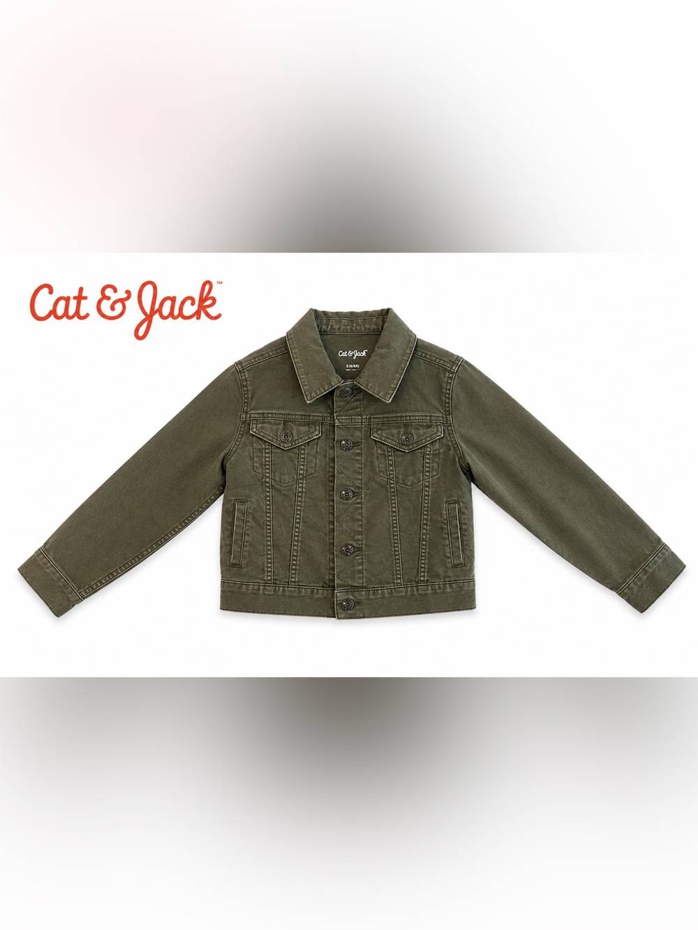 Army Green Kids Jean Jacket